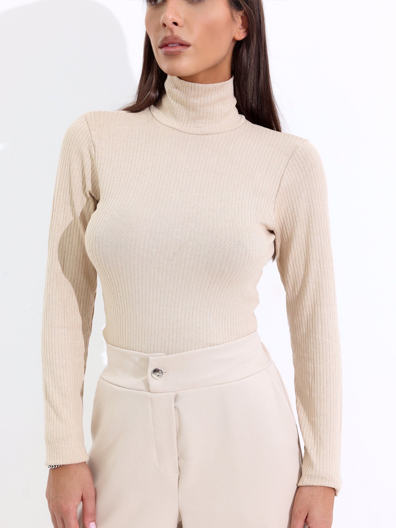 Blusa Canelada Manga Longa viscose