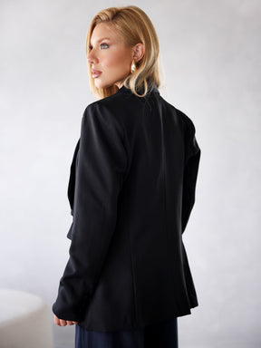 Blazer estruturado Alfaiataria Forrado com Botão - Cristal