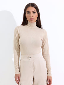 Blusa Canelada Manga Longa viscose