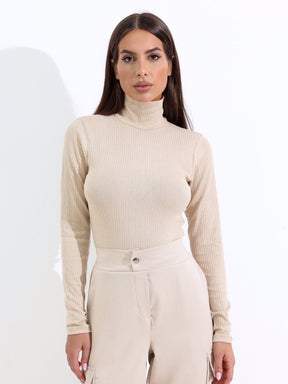 Blusa Canelada Manga Longa viscose