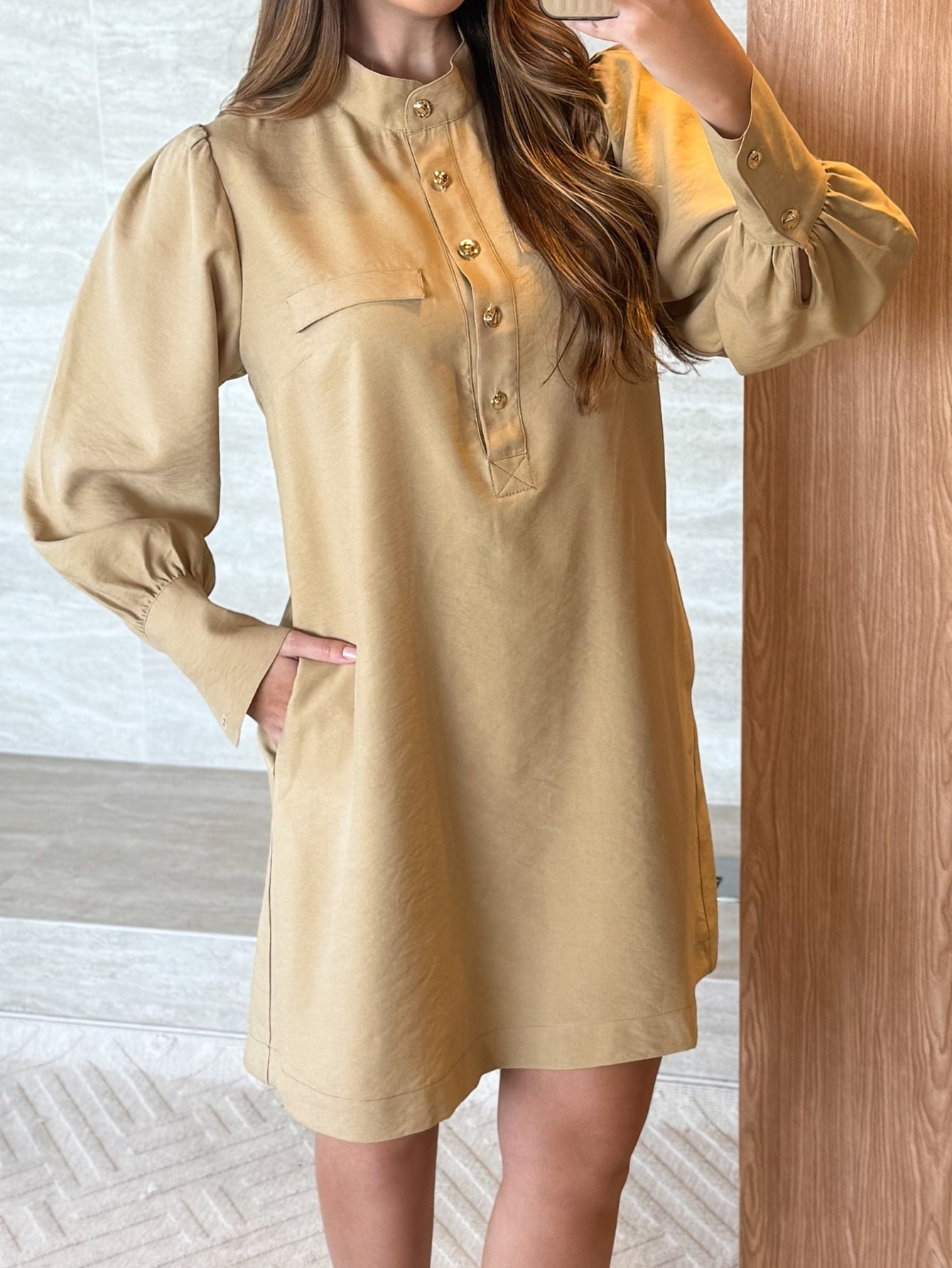 Vestido alfaiataria Manga longa Cinara