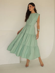 Vestido Midi Alfaiataria Manga Muscle Tee Brenda