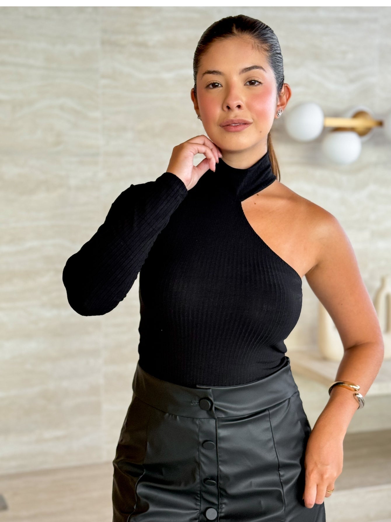 Body Canelado Manga Unica Lelê