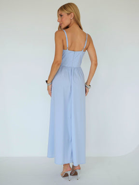 Vestido Midi Tricoline com bolso Samanta