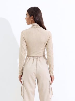 Blusa Canelada Manga Longa viscose