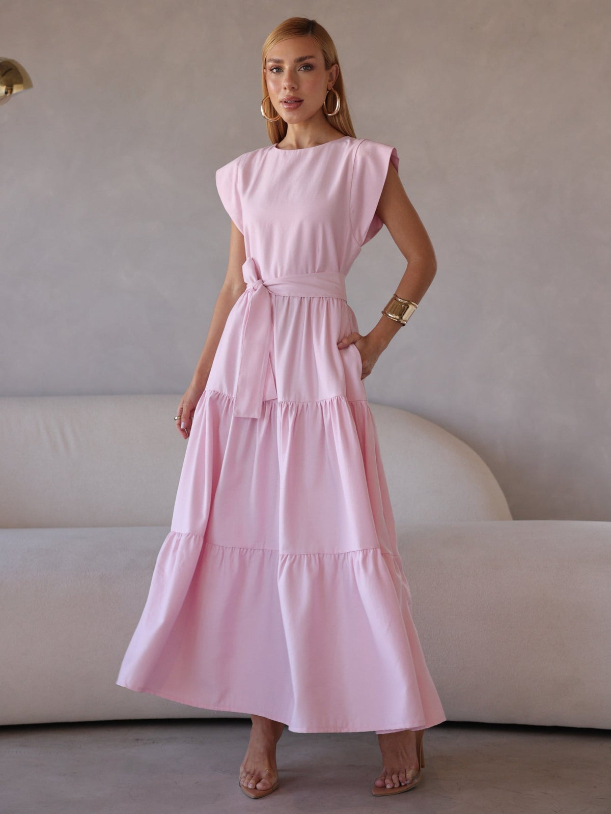 Vestido Midi Alfaiataria Manga Muscle Tee Brenda