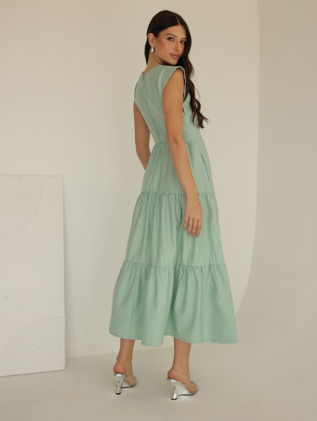 Vestido Midi Alfaiataria Manga Muscle Tee Brenda