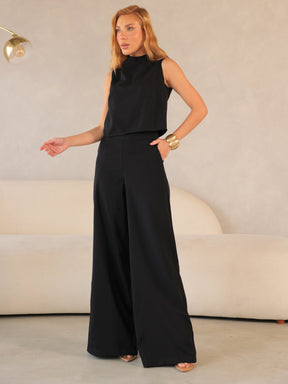 Conjunto Alfaiataria Calça Pantalona e Blusa Regata Hope