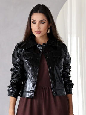 Jaqueta Couro envernizado Brilhoso Georgia