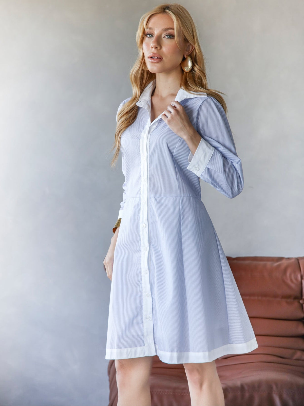 Vestido Chemise Feminino em Tricoline Franciele