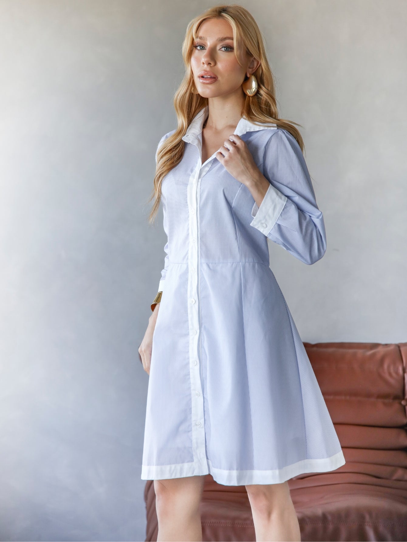 Vestido Chemise Feminino em Tricoline Franciele
