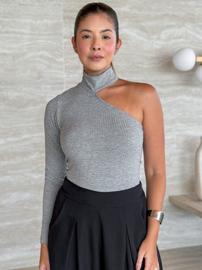 Body Canelado Manga Unica Lelê