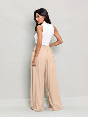 Calça Pantalona Fluida Comfy com Elástico e Bolso Lateral Maite