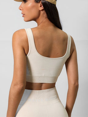 Top seamless canelado essencial