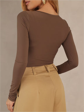 Body Feminino Poliamida Manga Longa Amber