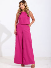 Conjunto de Linho Calça Pantalona e Blusa Regata Stella