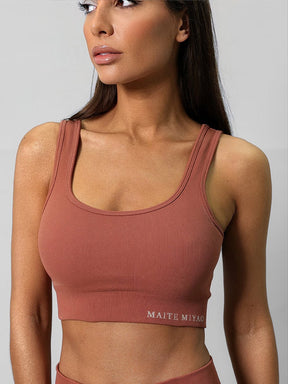 Top seamless canelado essencial