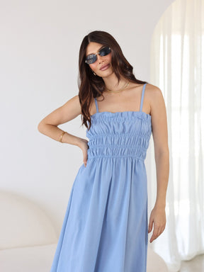 Vestido Longo Busto Elastex Linho Ariel