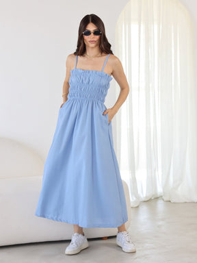 Vestido Longo Busto Elastex Linho Ariel