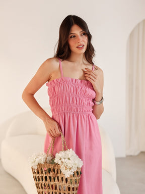 Vestido Longo Busto Elastex Linho Ariel
