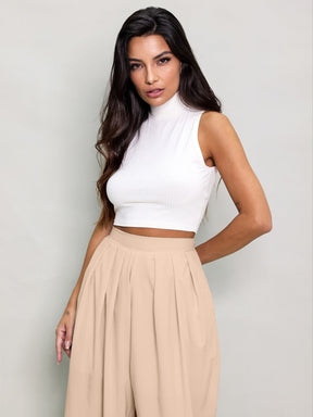 Calça Pantalona Fluida Comfy com Elástico e Bolso Lateral Maite