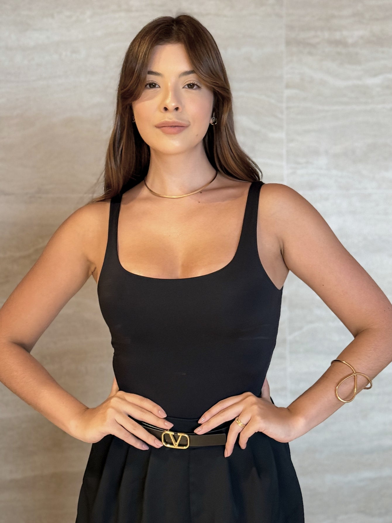 Body Classico em Decote Quadrado e Alças Retas Juliana