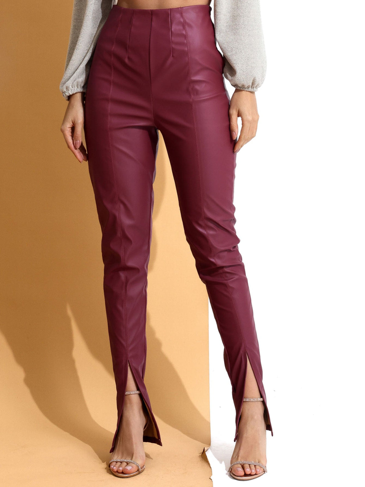 Calça Couro Skinny Montaria Soho
