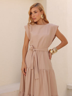 Vestido Midi Alfaiataria Manga Muscle Tee Brenda