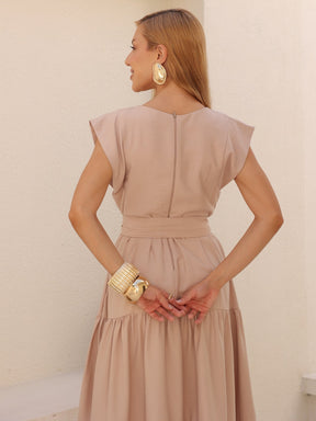 Vestido Midi Alfaiataria Manga Muscle Tee Brenda