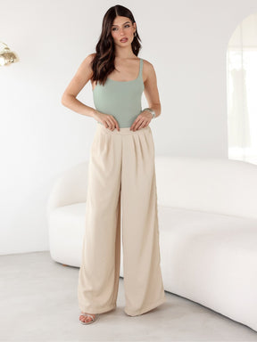 Calça Pantalona Fluida Comfy com Elástico e Bolso Lateral Maite