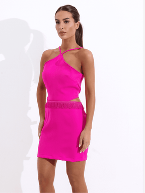 Vestido Cíntia Curto de Alfaiataria com Recortes