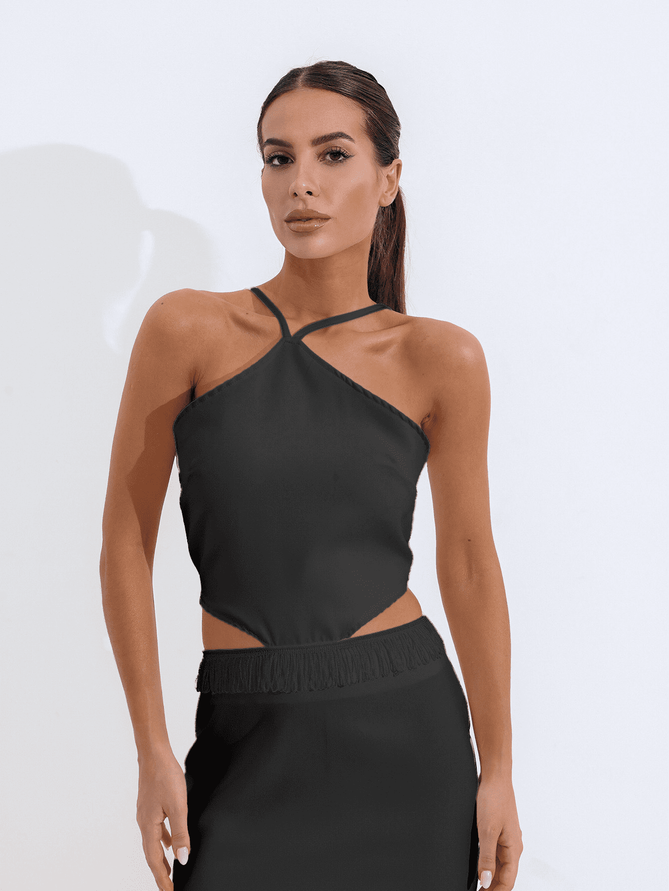 Vestido Cíntia Curto de Alfaiataria com Recortes