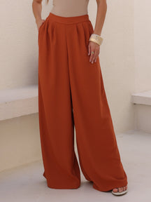 Calça Pantalona Fluida Comfy com Elástico e Bolso Lateral Maite