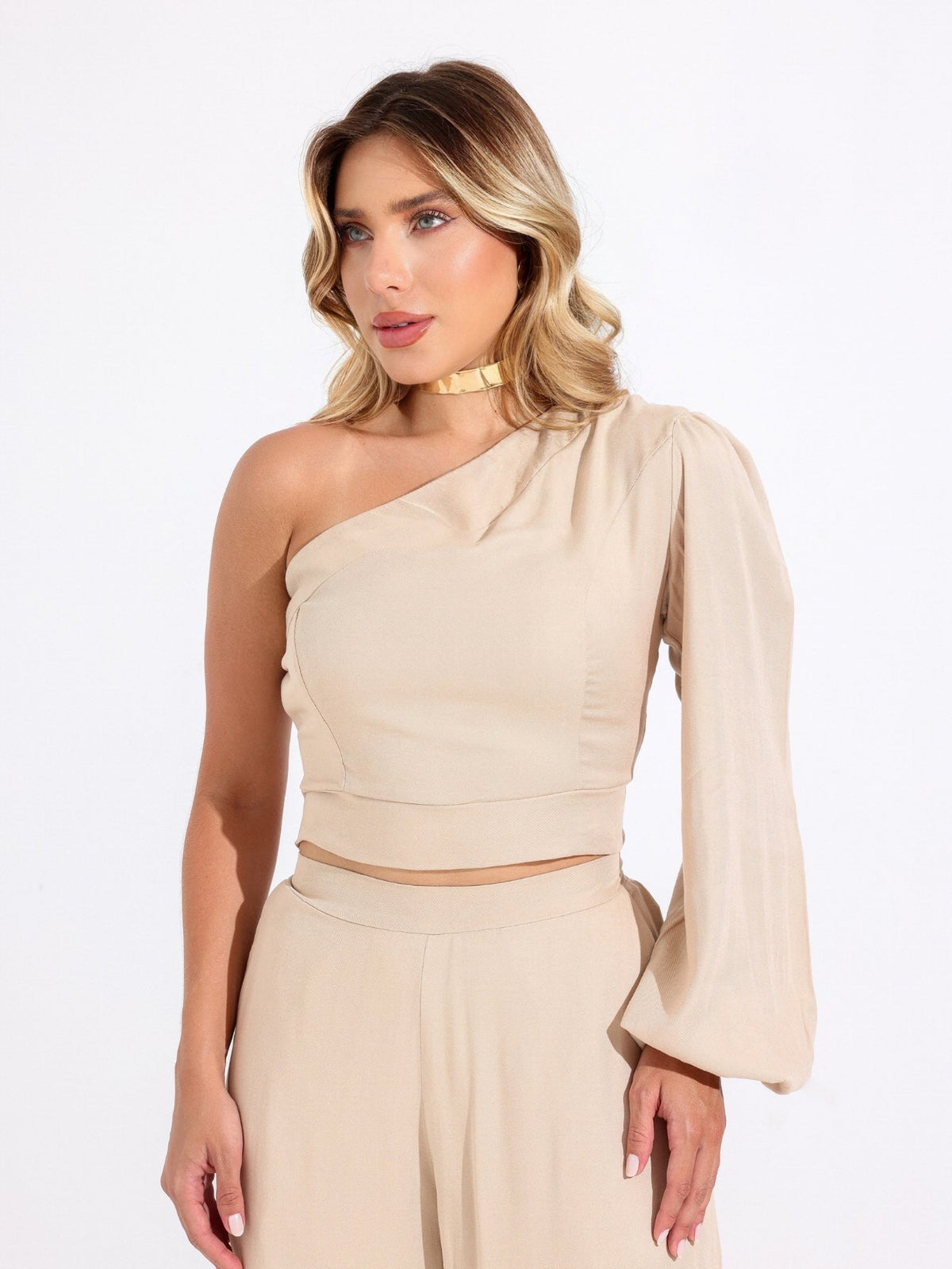 Cropped Manga longa Alfaiataria Maria Luiza