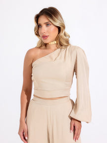 Cropped Manga longa Alfaiataria Maria Luiza