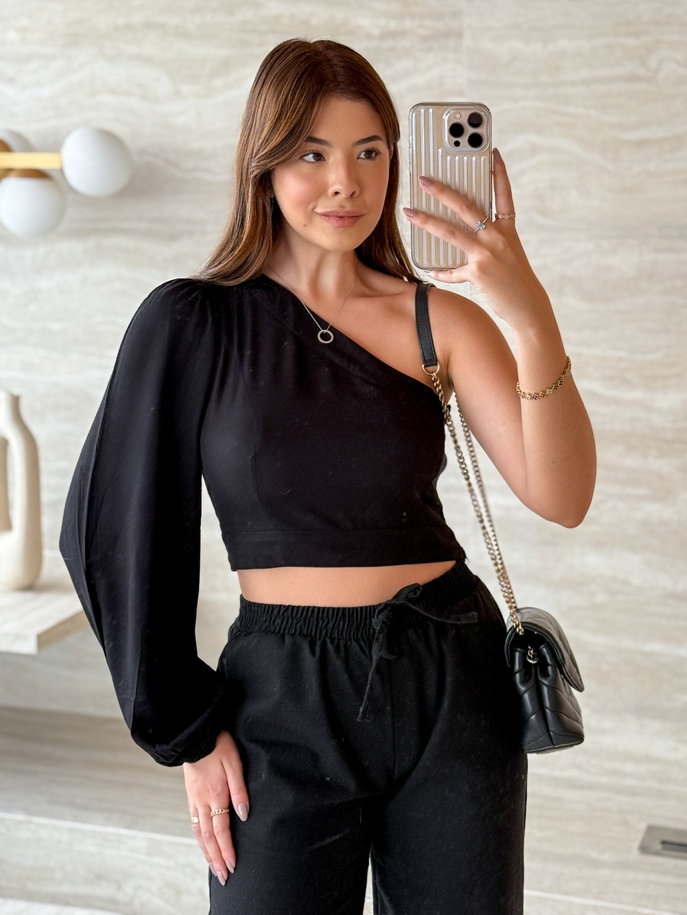Cropped Manga longa Alfaiataria Maria Luiza
