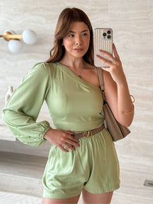 Cropped Manga longa Alfaiataria Maria Luiza