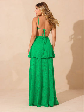 Vestido Longo Feminino Mônaco em Malha Laise