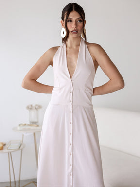 Vestido longo Frente Unica Lastex Vitória