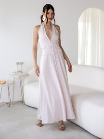 Vestido longo Frente Unica Lastex Vitória